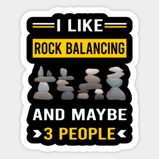 3 People Rock Balancing Stone Stones Rocks Stacking Sticker